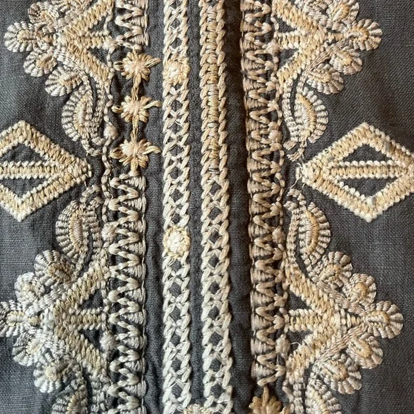 Johnny Was Khemi Embroidered Linen Tank Dress SZ M - Picture 9 of 16